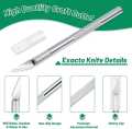 Pen Type Paper Cutter Precision Cutter x-acto knife for Artists pen knife knives Metal Precision Paper Cutting Cutter Art Tool For Craft Set Model Making Carving Scoring Pen Type With 6 Blades For DIY Creator. 