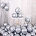 100pcs Balloons Silver Latex - 12" Silver Pearl Balloons -Silver Balloons for Wedding Birthday Party Festival Valentine's Day Children's Day Decorations. 