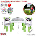 Panda Children Table and Chair Set (2 Chairs Included) For Kids Ideal For Arts & Crafts Snack Time Homeschooling Homework & More. 