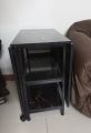 folding dining table with iron base portable. 