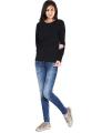 (Customized) BRANDED long sleeve shirts, long shirts for women, long t shirt, full sleeve t shirt, ladies shirt, ladies t shirt, t shirts for women, shirts for women, womens shirts, tops for women, high quality t shirts, ladies black shirt (Black). 