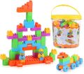Building Blocks for kids 65 pieces block Bucket. 