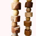 Bird Wooden Chewing Toy - Hanging Toy Perch Chewing Slices for Ringneck Amazon Raw Parrot - Pet Supplies Cage Accessories. 