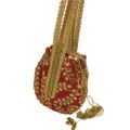 Traditional Hand potli fancy embroidery  bridal clutch bag for wedding best gift for women/Pouch style drawstring bag. 