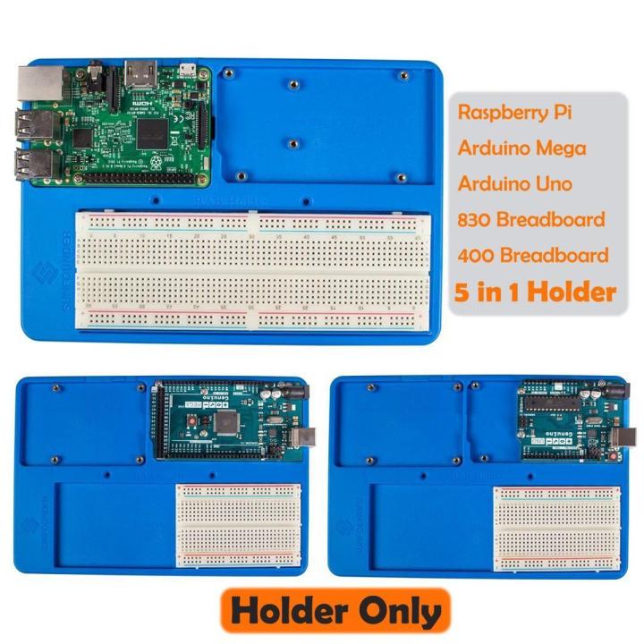 Sunfounder Rab 5 In 1 Breadboard Holder Base Plate Circuit Board Screws For Uno R3 Mega 2560 Raspberry Pi 3 Model B
