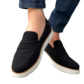 Men's Formal Suede Shoes - Classic Slip-On Loafers | Includes Suede Care Accessories like Polish, Spray & Brush. 