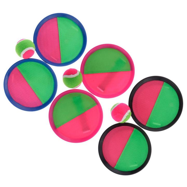 Throw Catch Bat Ball Game Sticky Racket Self-Stick Mitts+Elastic Ball