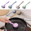Stainless Steel Scrubbers with Handle Flower Shaped Cleaning Brush Steel Scrubbers Dish /Coffeemaker/Sink Brushes Kitchen Cleaning Tool. 