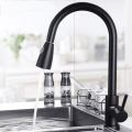Sink mixer New Black Kitchen Faucet 3-Way Water Outlet Pull Out Sprayer for Kitchen Sink 360 Degree Rotation Mixer Tap. 