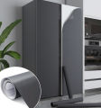 Refrigerator full stickers waterproof oil-proof decorative stickers freezer air conditioner  fridge refurbishment color change pvc film  (Black). 