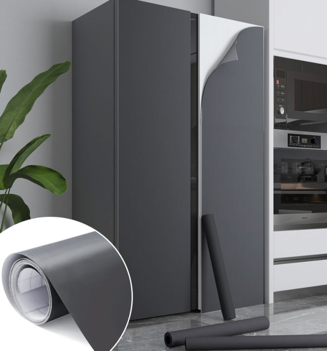 Refrigerator%20full%20stickers%20waterproof%20oil-proof%20decorative%20stickers%20freezer%20air%20conditioner%20%20fridge%20refurbishment%20color%20change%20pvc%20film%20%20(Black)%20-%20Image%205