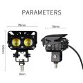 AKE - HJG Mini Driving Dual Lens 60watt 6000LM 3 Function CREE Led Light Yellow White Flasher for Motorcycle bike. 
