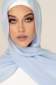 Sky blue niqab and hijab kit for women. Made with soft, breathable fabric for ultimate comfort and modesty. Includes a lightweight, full-coverage niqab and matching hijab, perfect for daily wear, prayers, or special occasions.. 