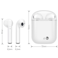 TWS I12 i7s Bluetooth Wireless Earbuds, True Stereo, Super Bass, Built-in Mic, 10m Transmission, Sport Headset. 