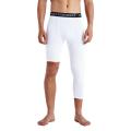 【Footprint】 Men One Leg Basketball Tights Compression Polyester Sports Training Running Fitness Tights Pants Athletic Base Layer. 
