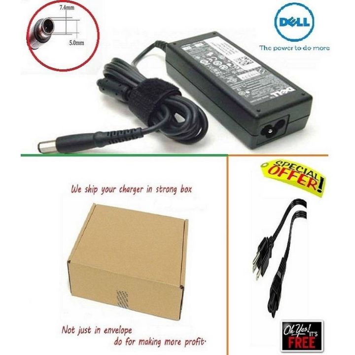 Dell Laptop Charger 90W For Dell Inspiron 15 15R 15Z 14 With Free Power Cable