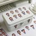 Panda Online 40PCS Mini Cute Girl Clothes PET Stickers Waterproof Album Diary Journal Decorative Scrapbooking Sticker. 
