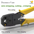 RJ45 Plier Crimping Tool Puncher 3 in 1 – Network LAN Cable Cutter & Stripper for RJ11, RJ12, RJ45, Cat5 Cat6 Cat7 – Ethernet Crimper Cutter Modular 8Pin 6P 4P. 
