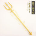 Aquaman's golden trident prop model movie version 100cm children's toy large one meter ornament. 