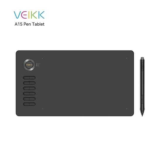 VEIKK%20A15%20PRO%20Graphic%20Drawing%20Pen%20Tablet%2010%20*%206%20inch%20%20Quick%20Dial%20Support%20(Grey)%20%20+%20VEIKK%20VK1060%20Drawing%20Tablet,%2010%20x%206%20Inch%20Graphics%20Tablet%20-%20Image%202
