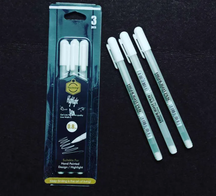 Pack%20of%203pcs%20Keep_Smiling%20White%20Gel%20Pen%200.8mm%20Gelly%20Roll%20White%20Gel%20Pen%20for%20Sketching%20and%20Drawing%20-%20Image%202