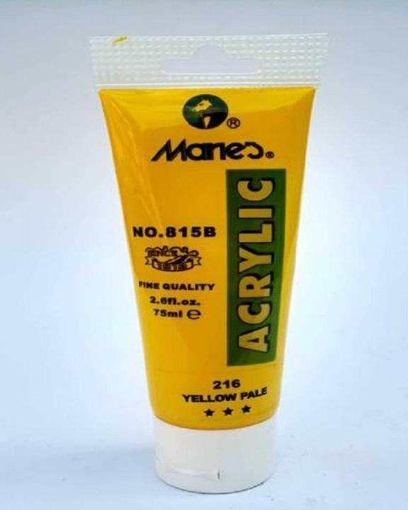Marie's%2075ml%20Acrylic%20Colors%20Paint%20Tubes-216%20Yellow%20Pale%20-%20Image%203