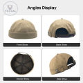 Vocoal Cap For Men Dome Melon Beanie Hats Adjustable Docker Cap Fashion Men's Landlord Hat H-ip Hop B-rimless Hat Spring And Summer Street T-rend Melon Hat Embroidery Retro Cap. 