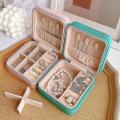 Portable Jewelry Storage box Travel Jewelry Case PU Leather Jewelry Organizer Small Jewelry Box for Earring Bracelet Necklace Gifts Ring Display Box Holder for Women Girls Leather Box ,Latest Hair Accessories Small Jewelry Box Vanity Hanger Stand Velvet. 