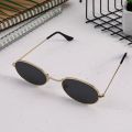 Classic Small Frame Oval Sunglasses Women/Men Brand Designer Alloy Mirror Sun Glasses Dropshipping In Stock Ship Within 24 Hours. 