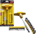 24Pcs Portable Socket Screwdriver Set Multi-Function T-Handle Hexagon Bolt Driver Combination Screwdriver Suit for Repair Low Stock. 