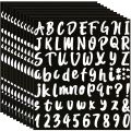 10 Sheets Letter Number Stickers for Mailbox, Door (White, 1 Inch). 
