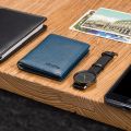 NewBring Minimalist Leather Wallet Men with Credit Card holder Purse male. 