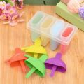 4PCS SET Ice Lolly Mold PP Straw Design Reusable Ice Popsicle Ice Pop Makers DIY Homemade Ice Cream Popsicle Tray Kitchen Frozen Tool, Color Random. 