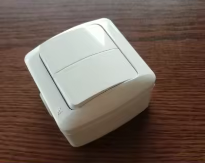 ELBi Open mounted Double Switch. Made in TURKEY.