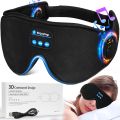 Enjoying Bluetooth Sleep Mask with Headphones 3D Sleep Eye Mask, Wireless Sleeping Headphones for Side Sleepers Travel Insomnia Relaxation Meditation Yoga for Men & Women(black). 