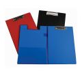Red Rexine A4 Foldable Clipboard Folder with  inside pocket & Pen Holder. 