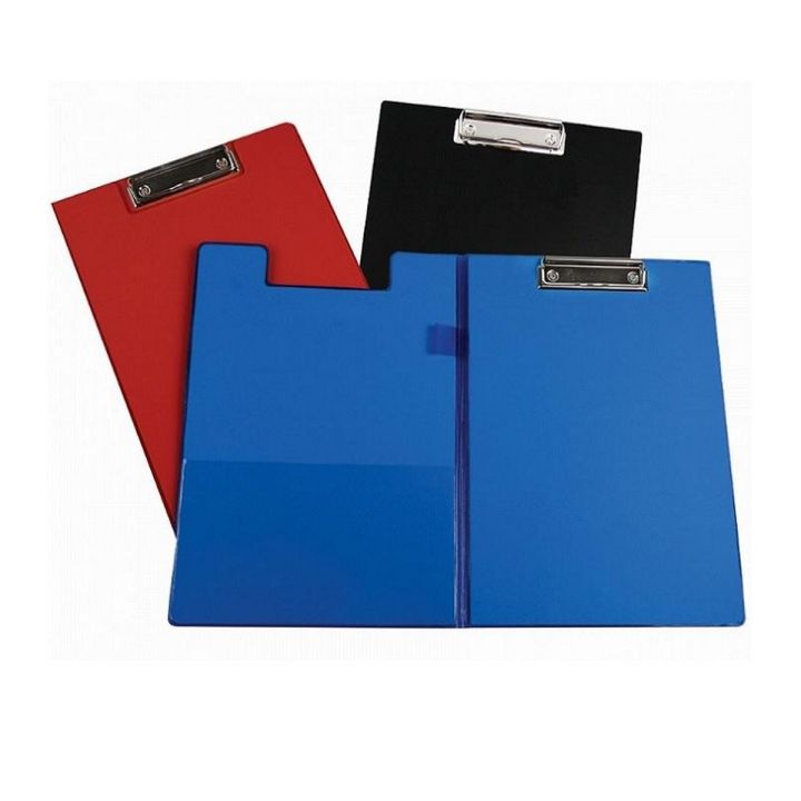 Red Rexine A4 Foldable Clipboard Folder with  inside pocket & Pen Holder