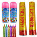 Birthday Party Package 6 Sparkling Candles 2 Large Popper With 2 Snow Spray, Combo Deal, For Birthday, Anniversary, Happy Birthday, weddings & Parties. 