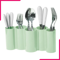 Multipurpose Cutlery Box - Kitchen Accessories Modern Spoon Stand Holder - Dinnerware Plastic Spoon Rest Fork Stand Knife Box - 5 Section Cutlery Holder Plastic Stand. 