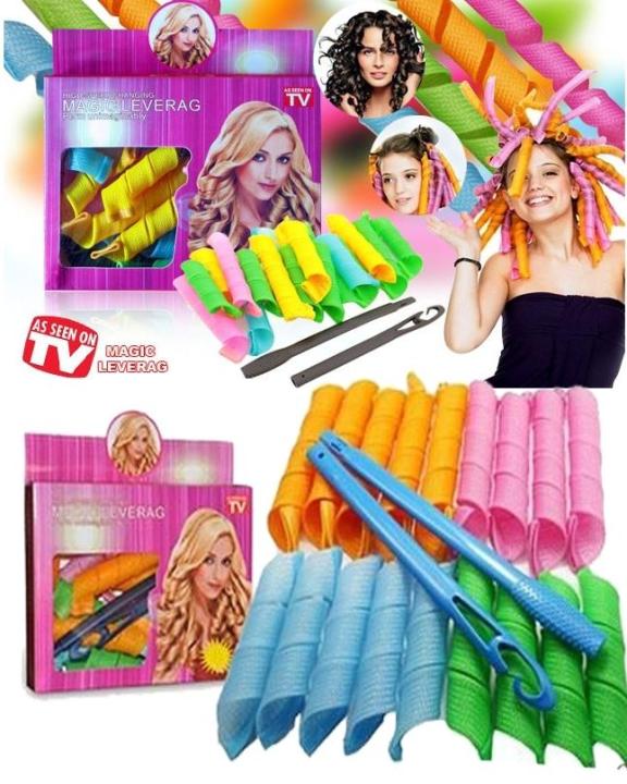 Hair Curler Pack Of 19 - Magic Hair Curlers With Hooks Diy Magic Hair Curler High Speed Changing Magic Leverag Hair Curler & Perm