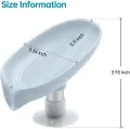 Premium Leaf-Shaped Suction Mount Soap Holder with Water Filtration Design for Bathroom. 