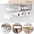 Under Shelf Storage Basket, Shelves Wire Basket Hanging Basket Under Shelves Rack for Kitchen Pantry Desk Bookshelf Cupboard. 