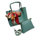 Girls and Ladies Soft Shoulder Handbag with Mini Side Pouch and Long Strap 7 x 7.5 x 3.5 Inch. 
