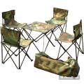 New New Outdoor Portable Folding Table and Chair Set of 5 Camouflage Suit for Picnic Fishing Party,. 