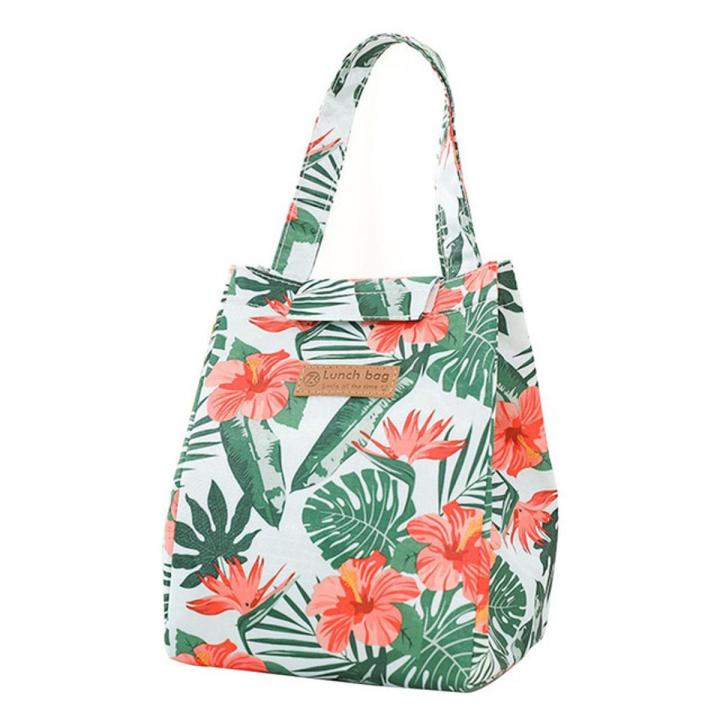 Lunch Bag Fashion Cute Multicolor Cooler Bags Women Waterproof Hand Pack Thermal Breakfast Box Portable Picnic Travel Food Bag