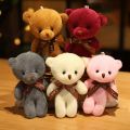 Teddy Bear Cute Stuffed Bear Pendant Plush Keychains Small Cute Teddy Bear (Key-Chain) Small Cute Teddy Bear White , Maroon, Beige & Grey keychain for bag keychain for car. 