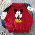 CUTE MICKEY CARTOON Hoodie New And Trendy Printed Kangaroo Hudie Pocket Drawstring Pullovers Clothing Long Sleeves Export Quality Winter Wear For Girl & Women. 
