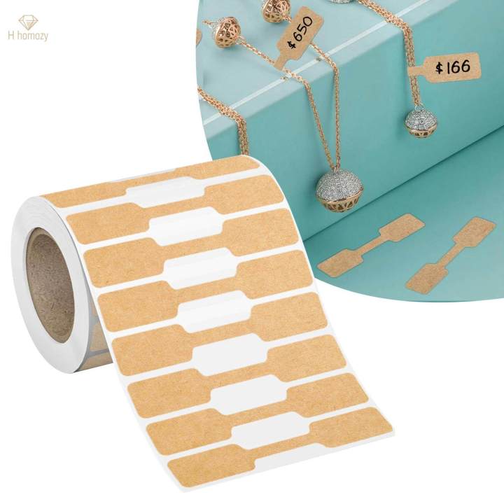 1 Roll 500Pcs Jewelry Price Tags Stickers Price Sticker Blank Price Label, Necklace Display