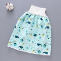 Children's Cotton Training Pants Cloth Diaper Skirt Washable Waterproof Reusable Diaper Pants High Waist Diaper Skirt. 