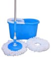 Rotating Spin Mop Magic Home Easy Mop 360 with Steel Bucket & Wheels -Complete Floor Cleaning System 2 Microfiber Mophead, Adjustable Handle, and Durable Spin Compartment. 